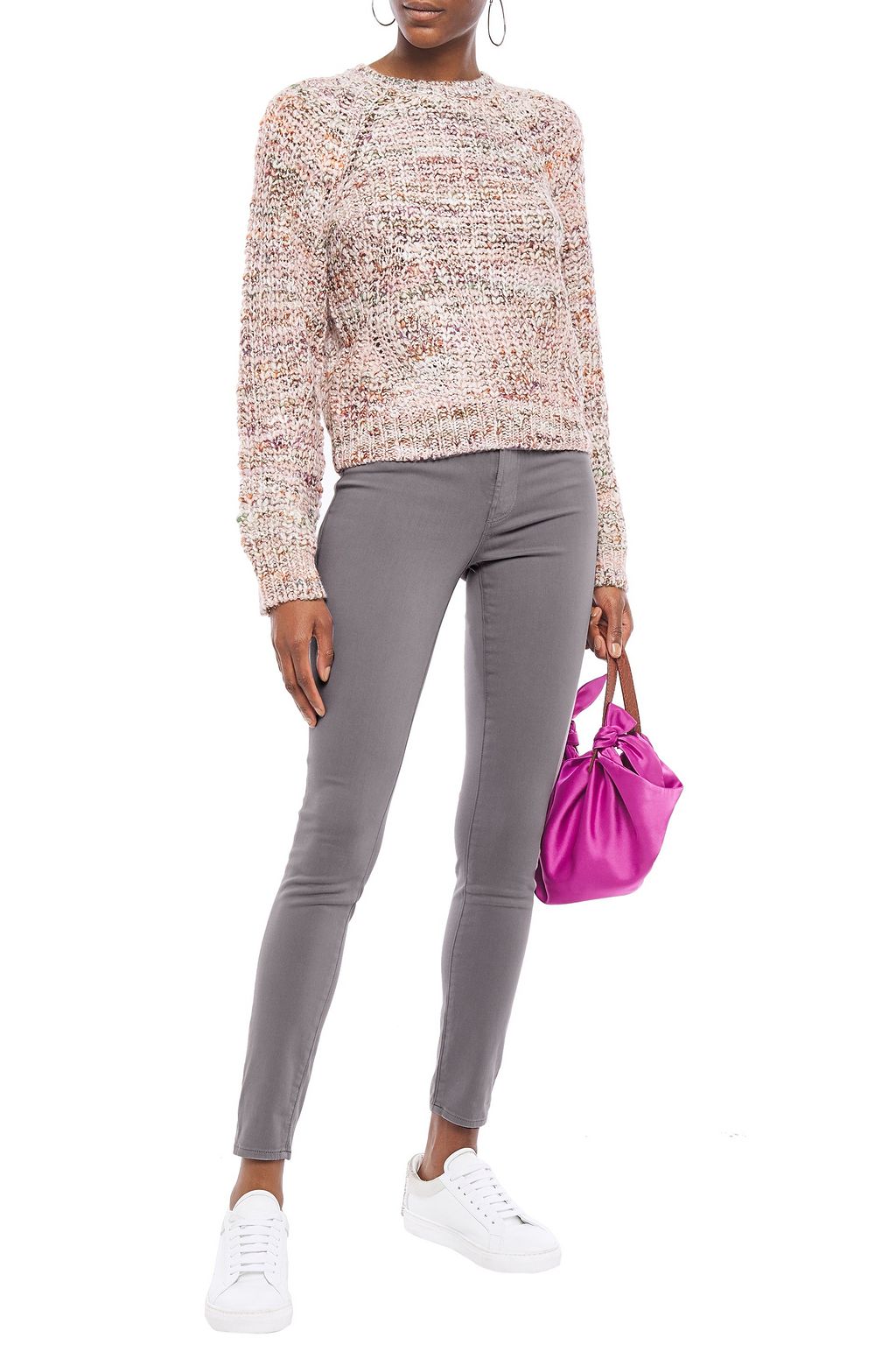 J BRAND Cotton-blend sateen skinny-leg pants