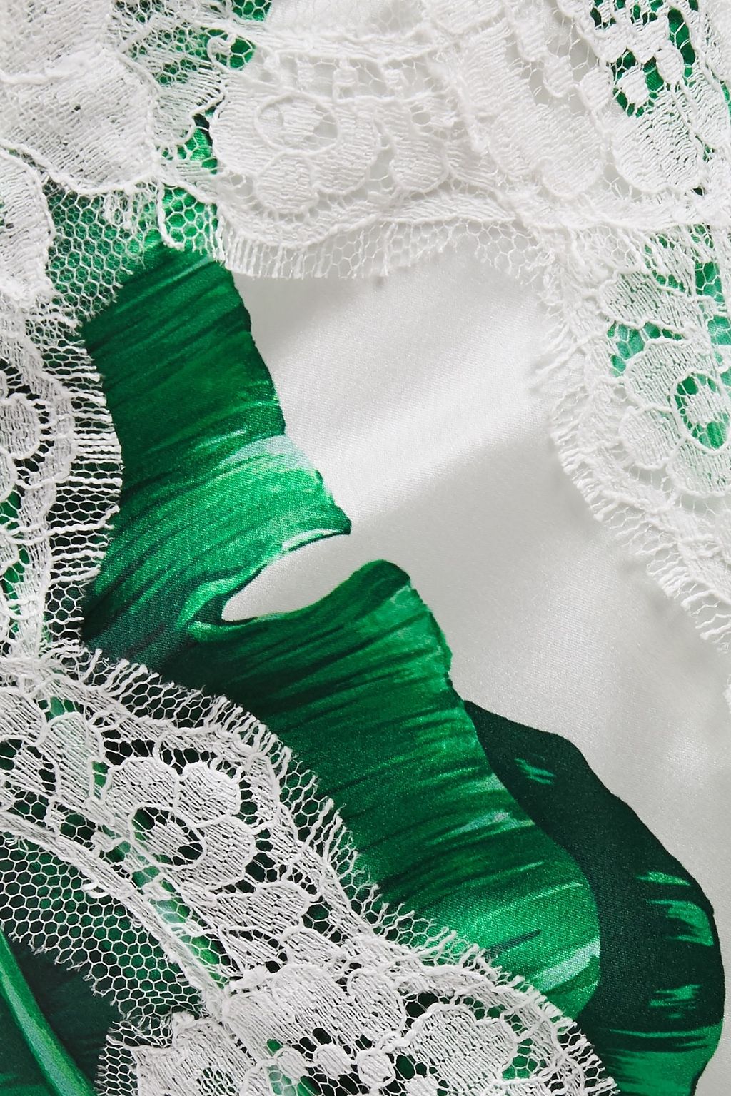DOLCE&GABBANA Lace-trimmed silk-blend satin camisole