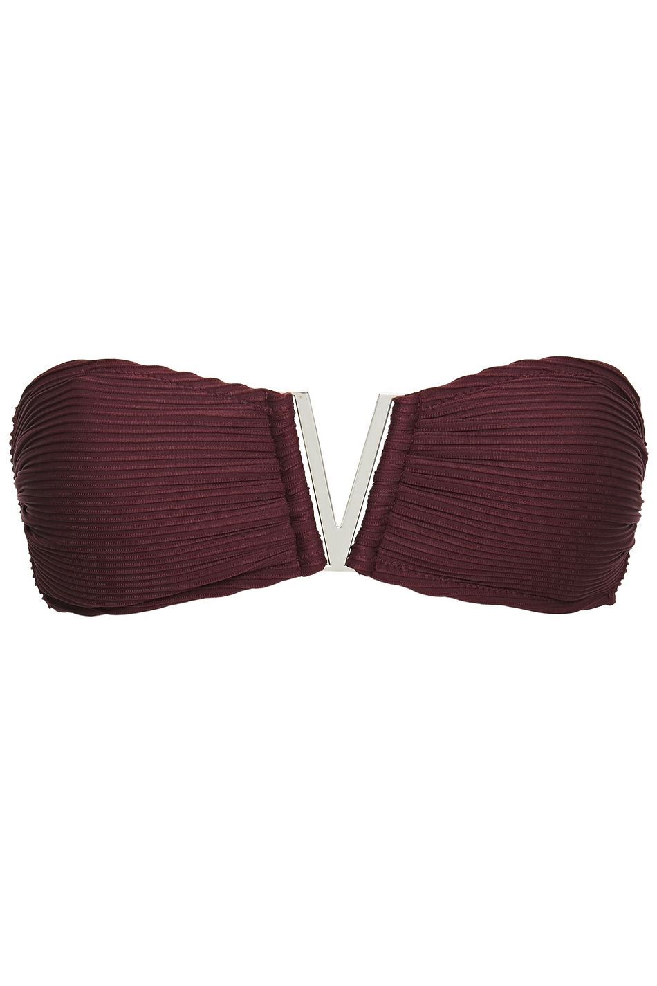 maroon bandeau bikini