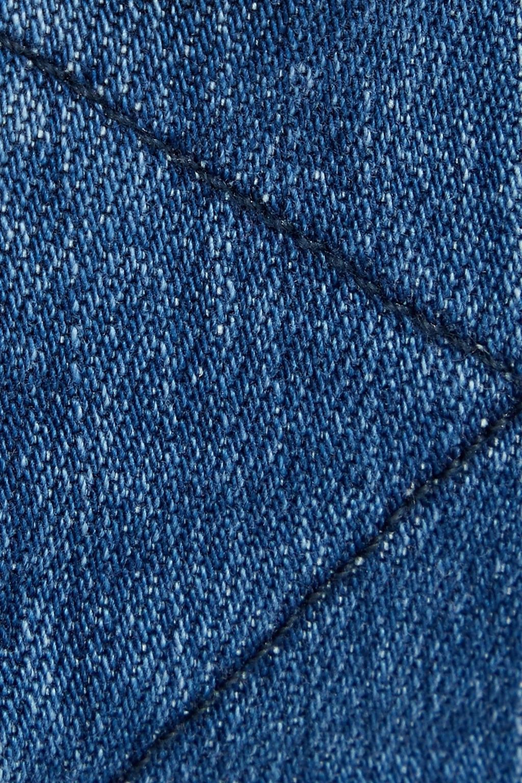 FRAME Claire faded denim skirt