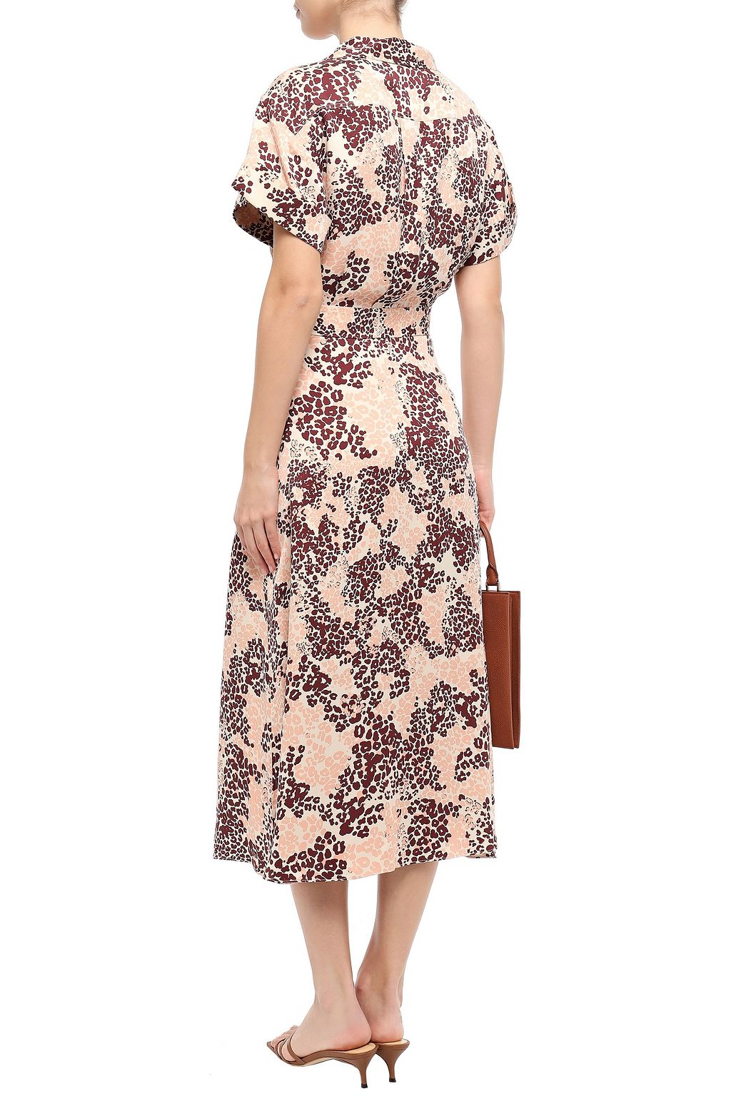 EQUIPMENT Leopard-print silk-blend midi shirt dress