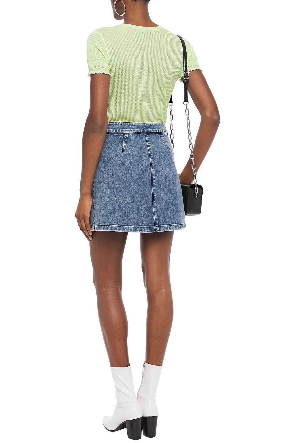 RAG & BONE Ruffle-trimmed ribbed knit top