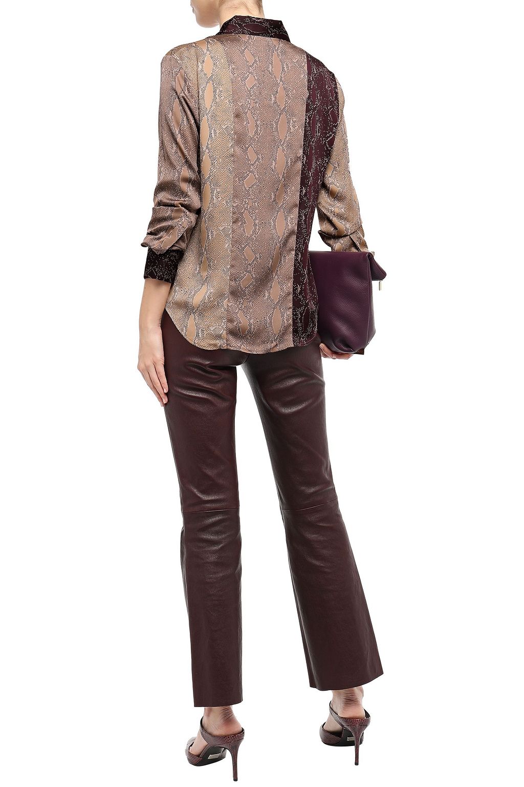 EQUIPMENT Snake-print crepe de chine shirt