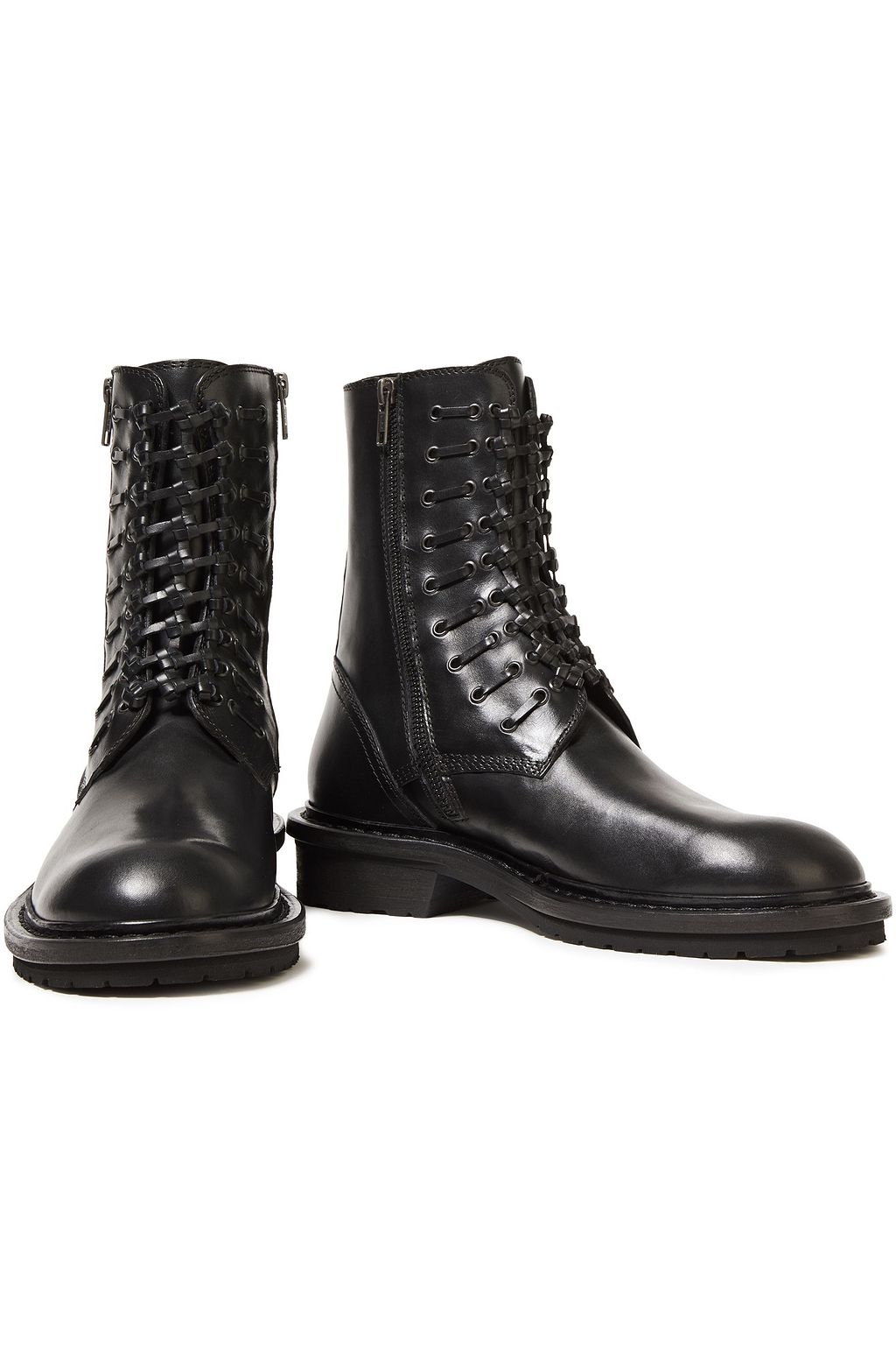 ANN DEMEULEMEESTER Knotted leather ankle boots