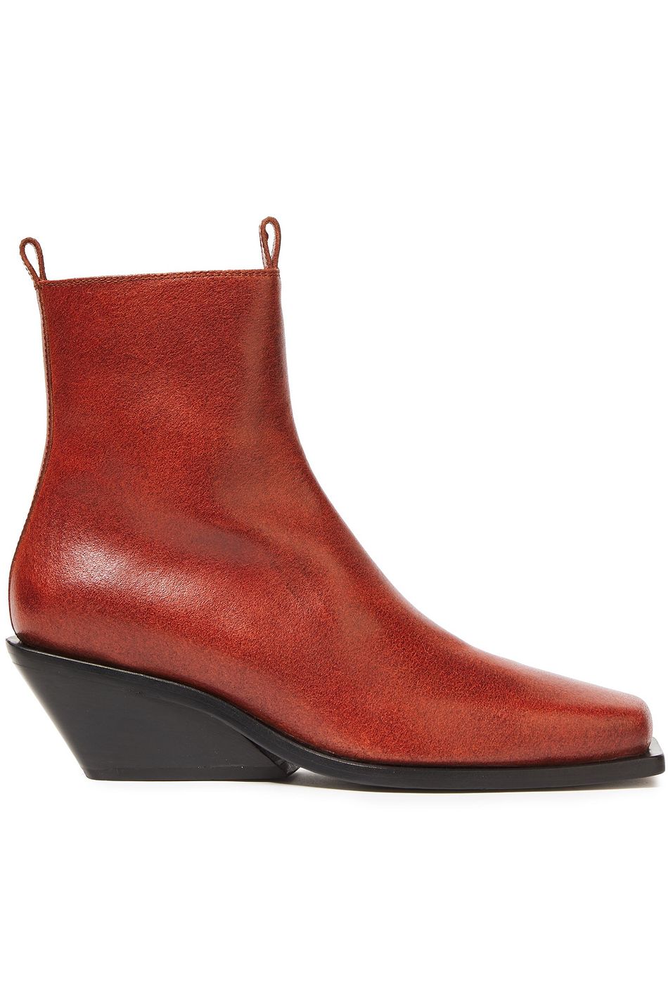 leather wedge ankle boots