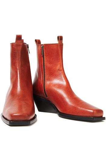 ann demeulemeester leather wedge ankle boots