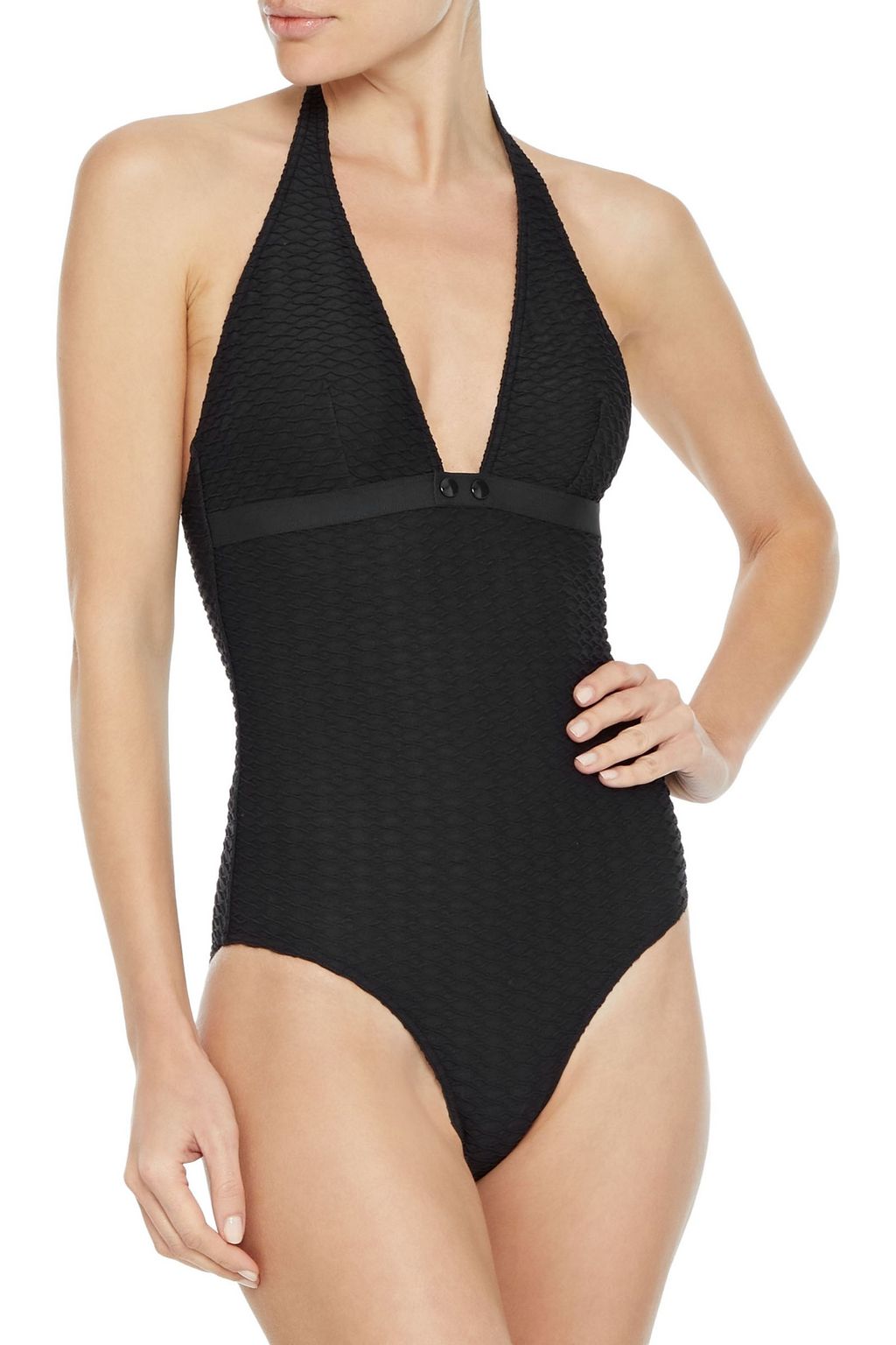 ERES Edito Média matelassé halterneck swimsuit