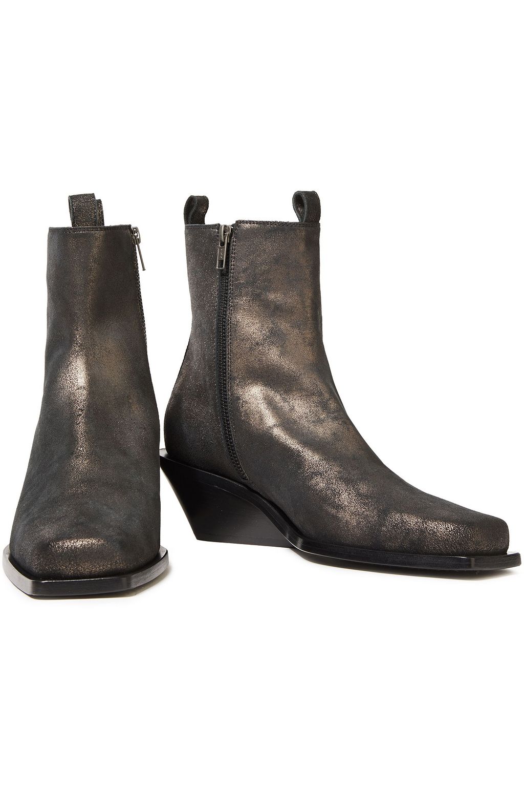 ann demeulemeester leather wedge ankle boots