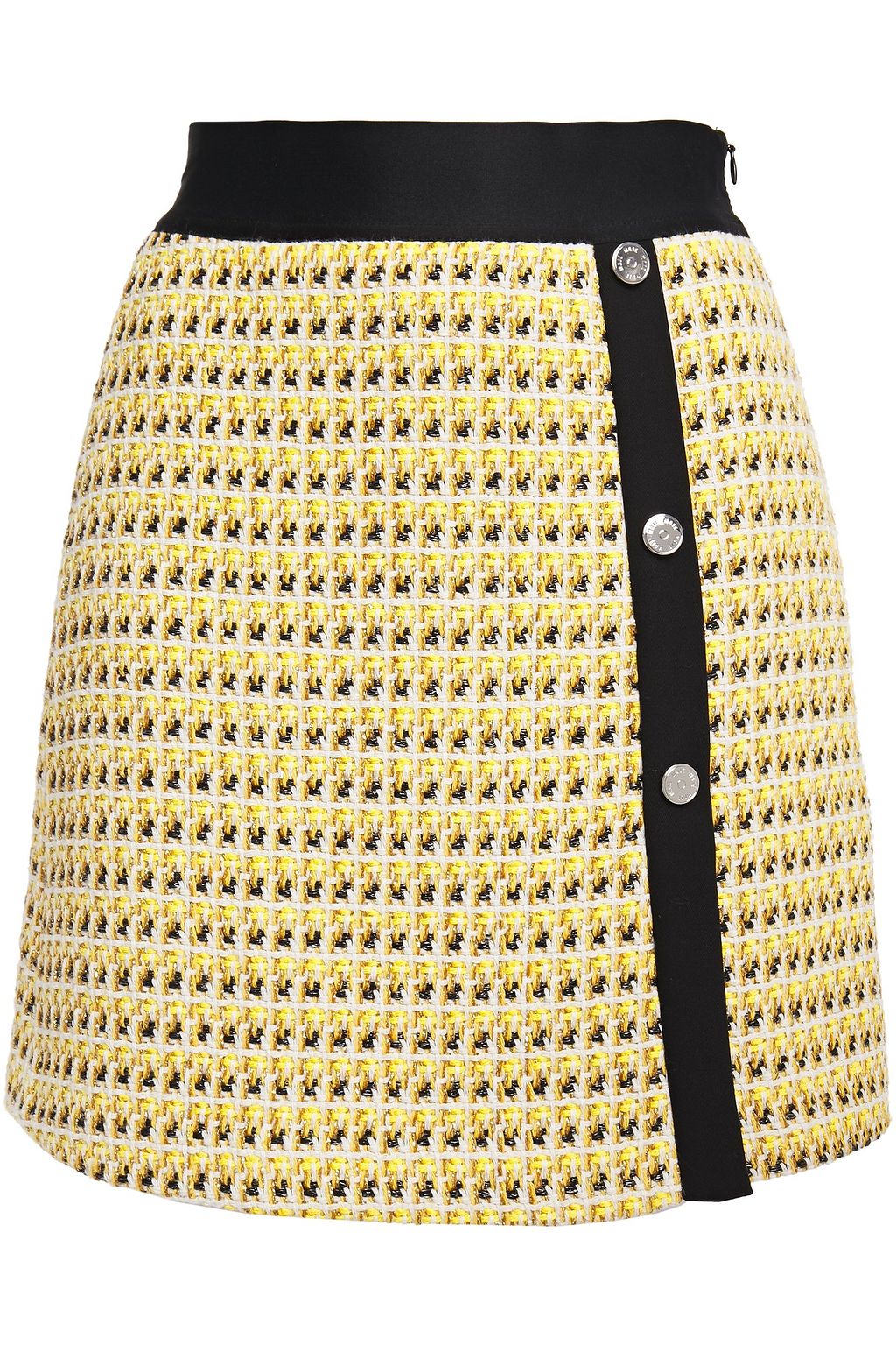 maje yellow tweed dress