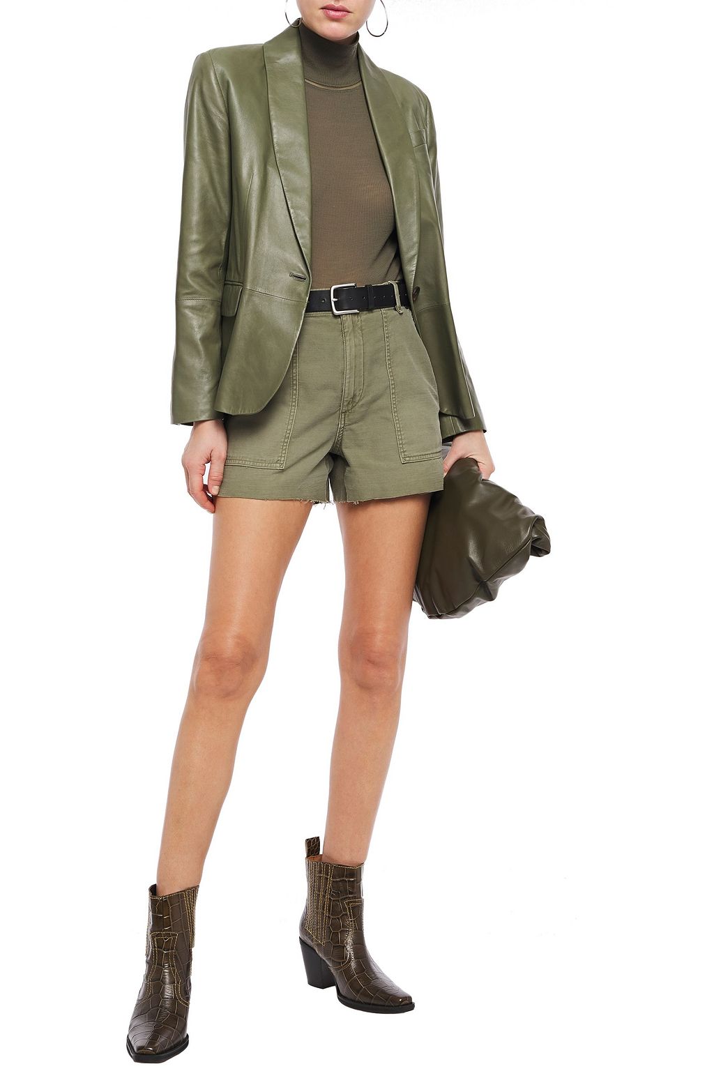 RAG & BONE Slub cotton shorts