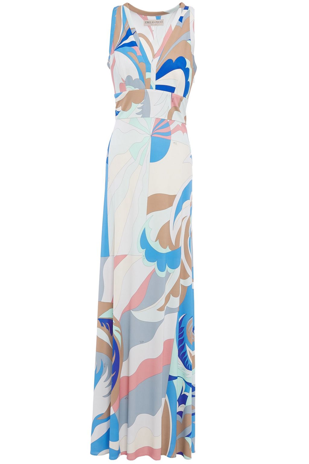 blue jersey maxi dress