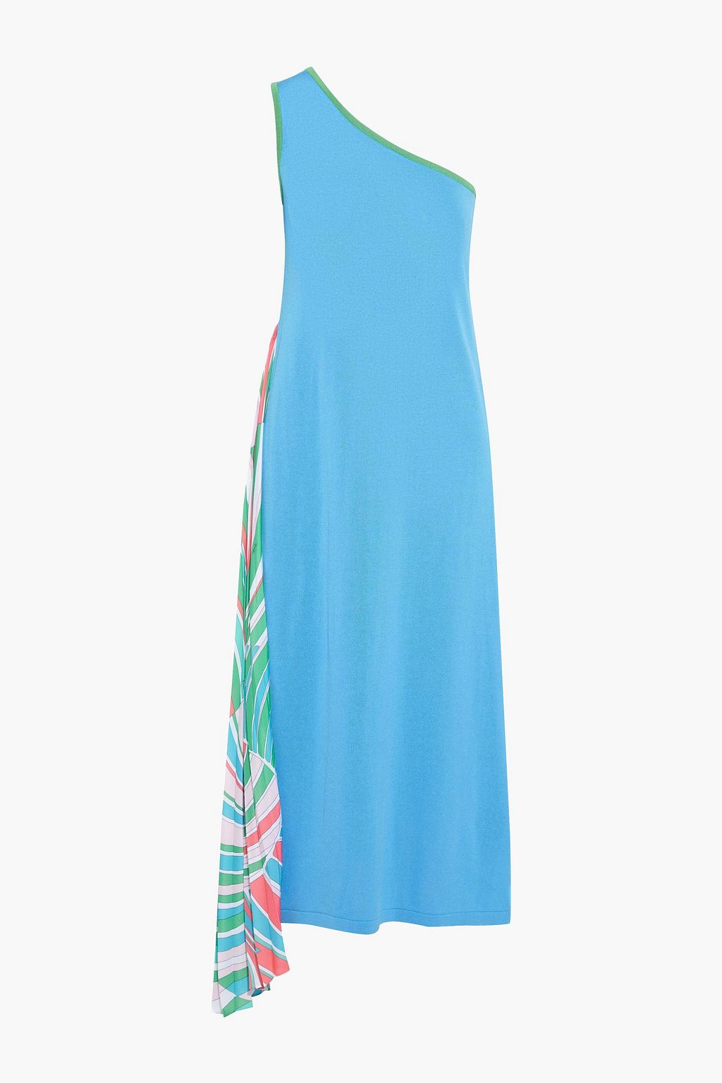 florentine one shoulder pleated mini