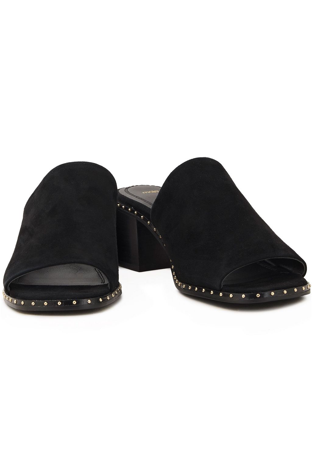MAJE Studded suede sandals