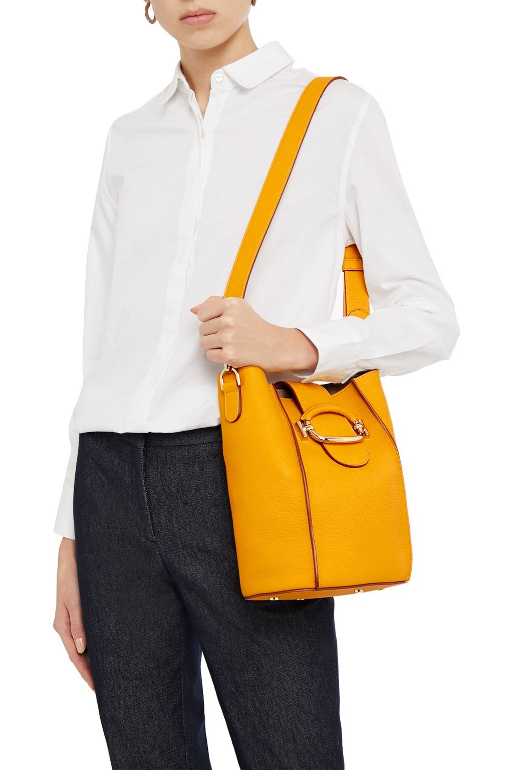 TOD'S Pebbled-leather bucket bag