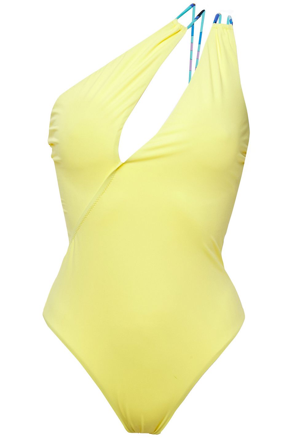 yellow cut out swimsuit