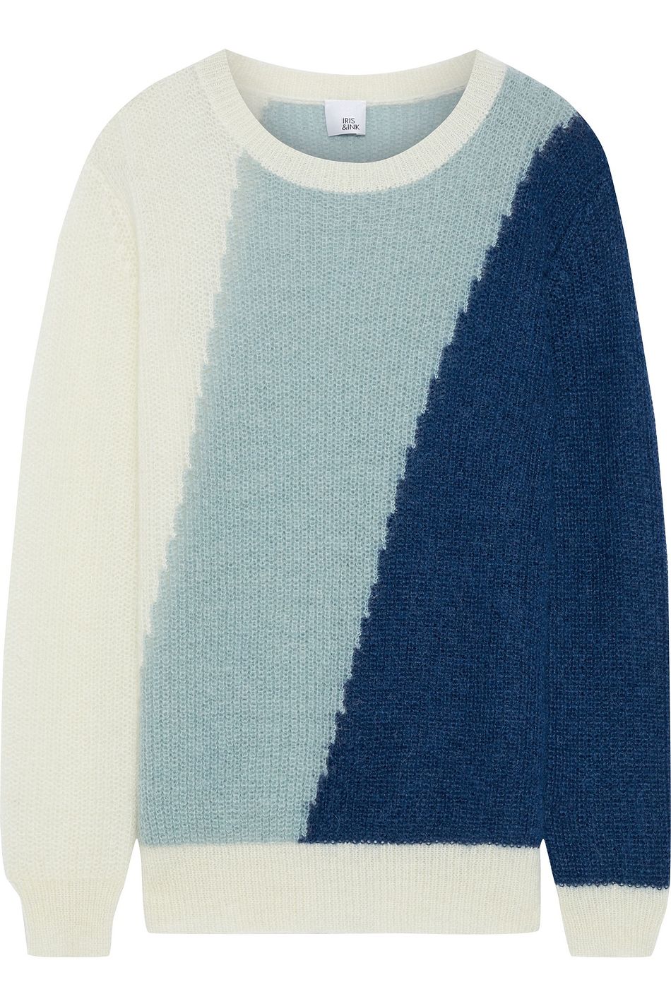 Caltha Color Block Mohair Blend Sweater