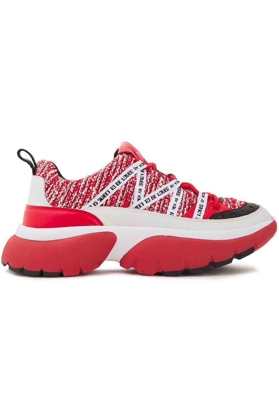 red sneakers