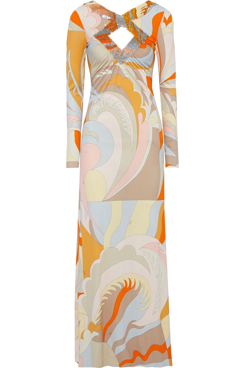 stretch jersey maxi dress