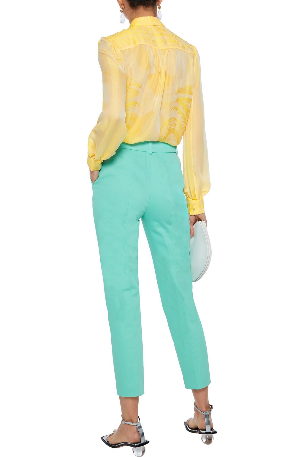 PUCCI Cropped cotton-blend twill slim-leg pants