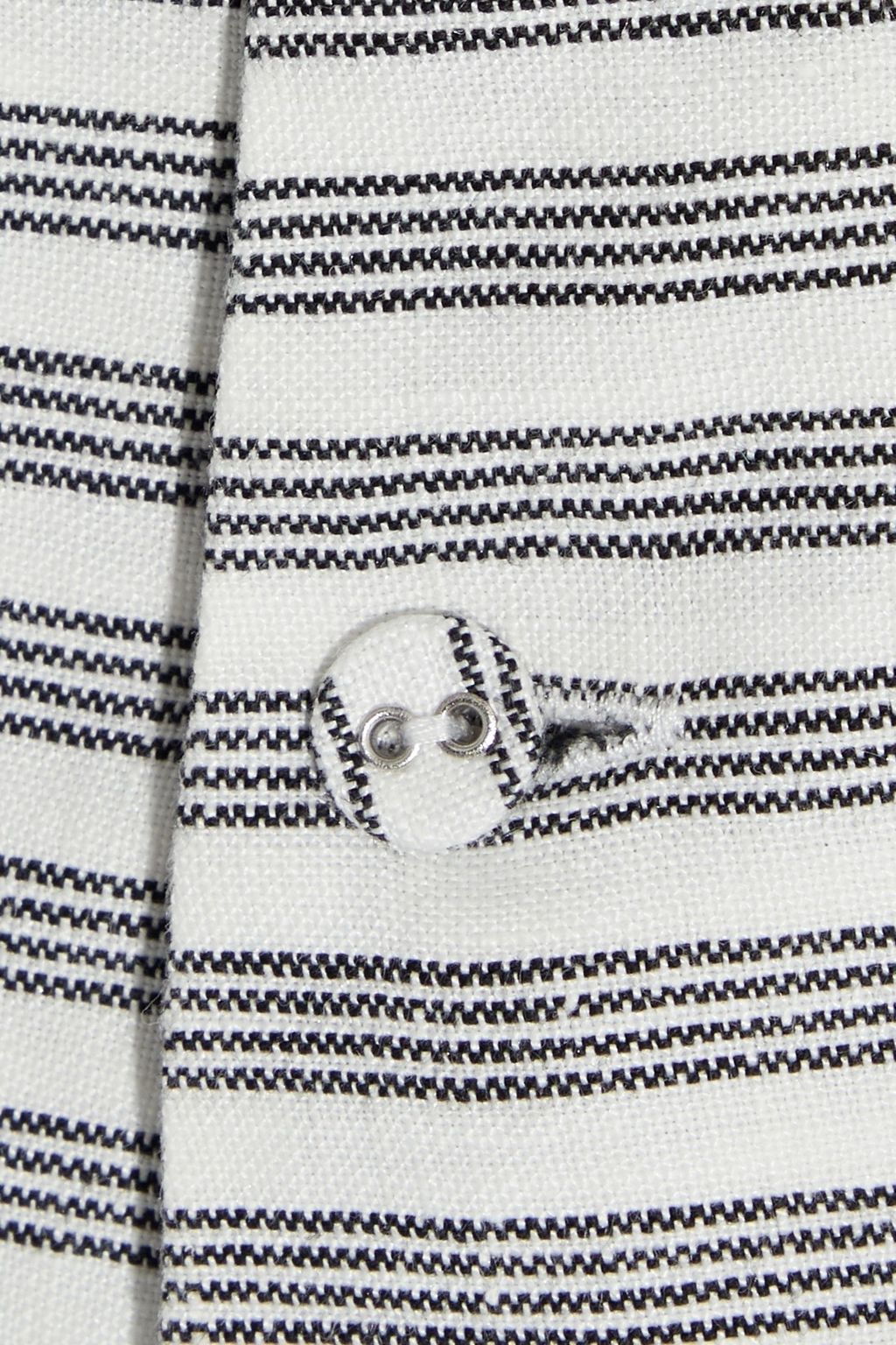 FRAME Striped linen and cotton-blend shirt