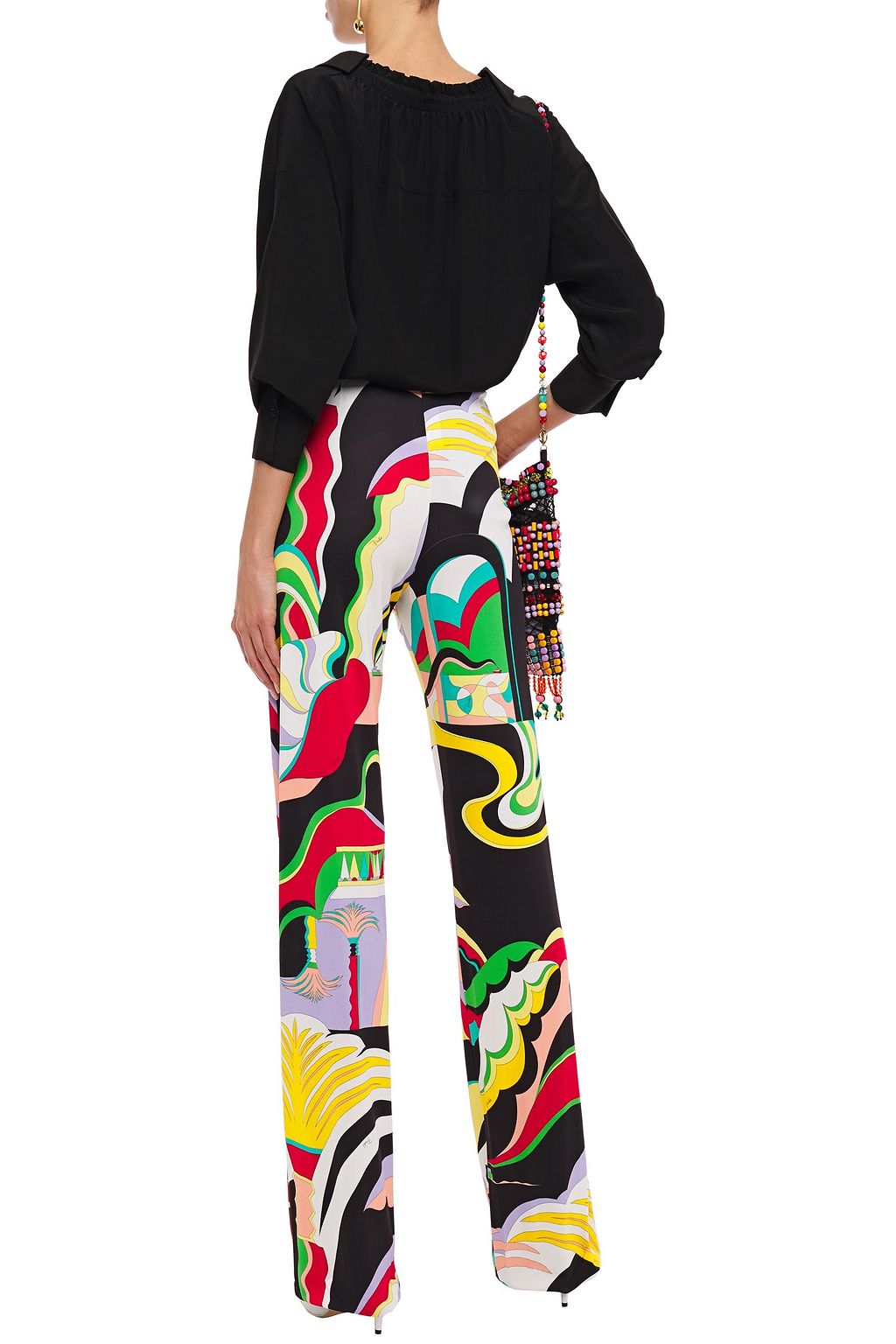 PUCCI Shirred silk crepe de chine shirt