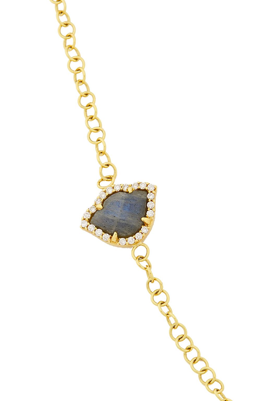 AMRAPALI 18-karat gold, diamond and labradorite necklace