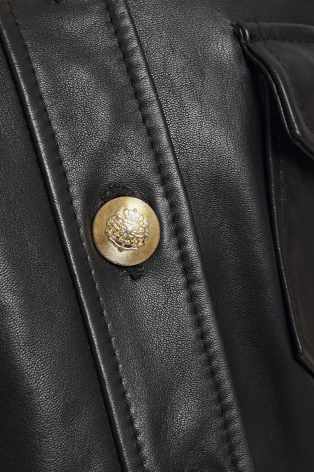 MAJE Cropped leather jacket