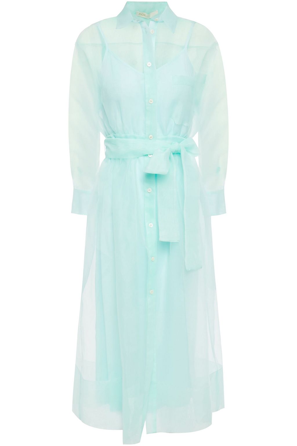 maje organza shirt dress