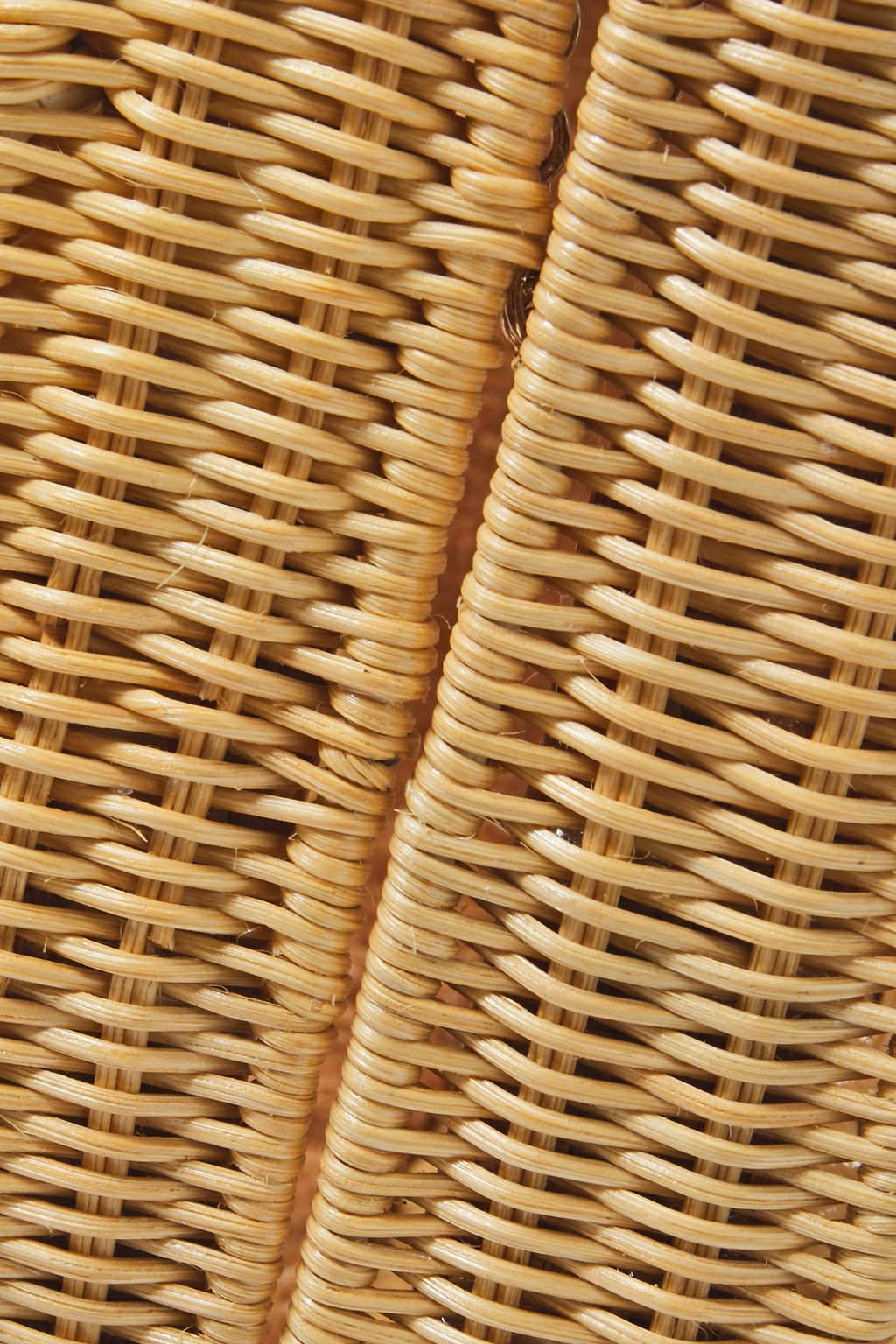 KAYU Safia leather-trimmed rattan shoulder bag