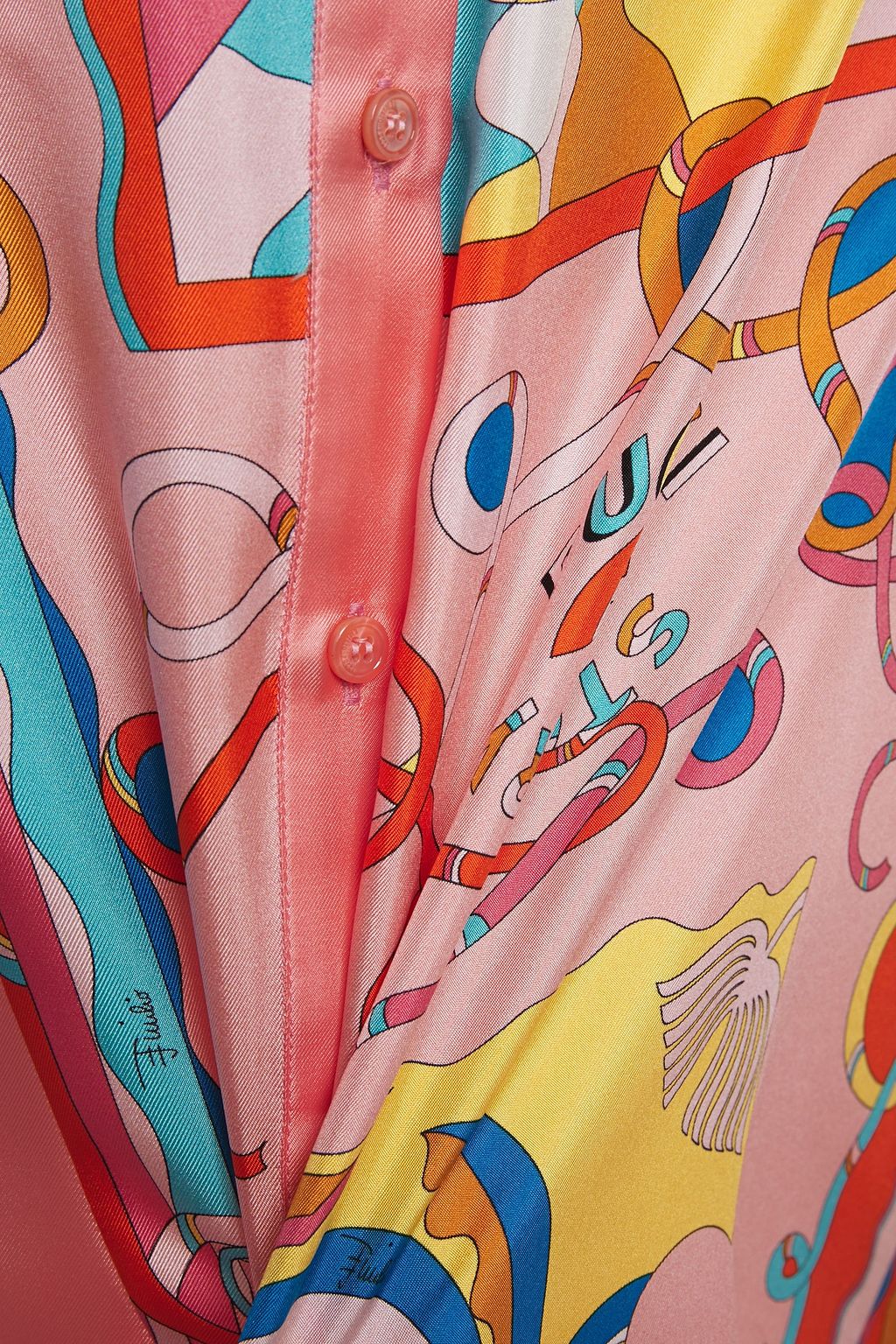PUCCI Asymmetric printed silk-twill skirt