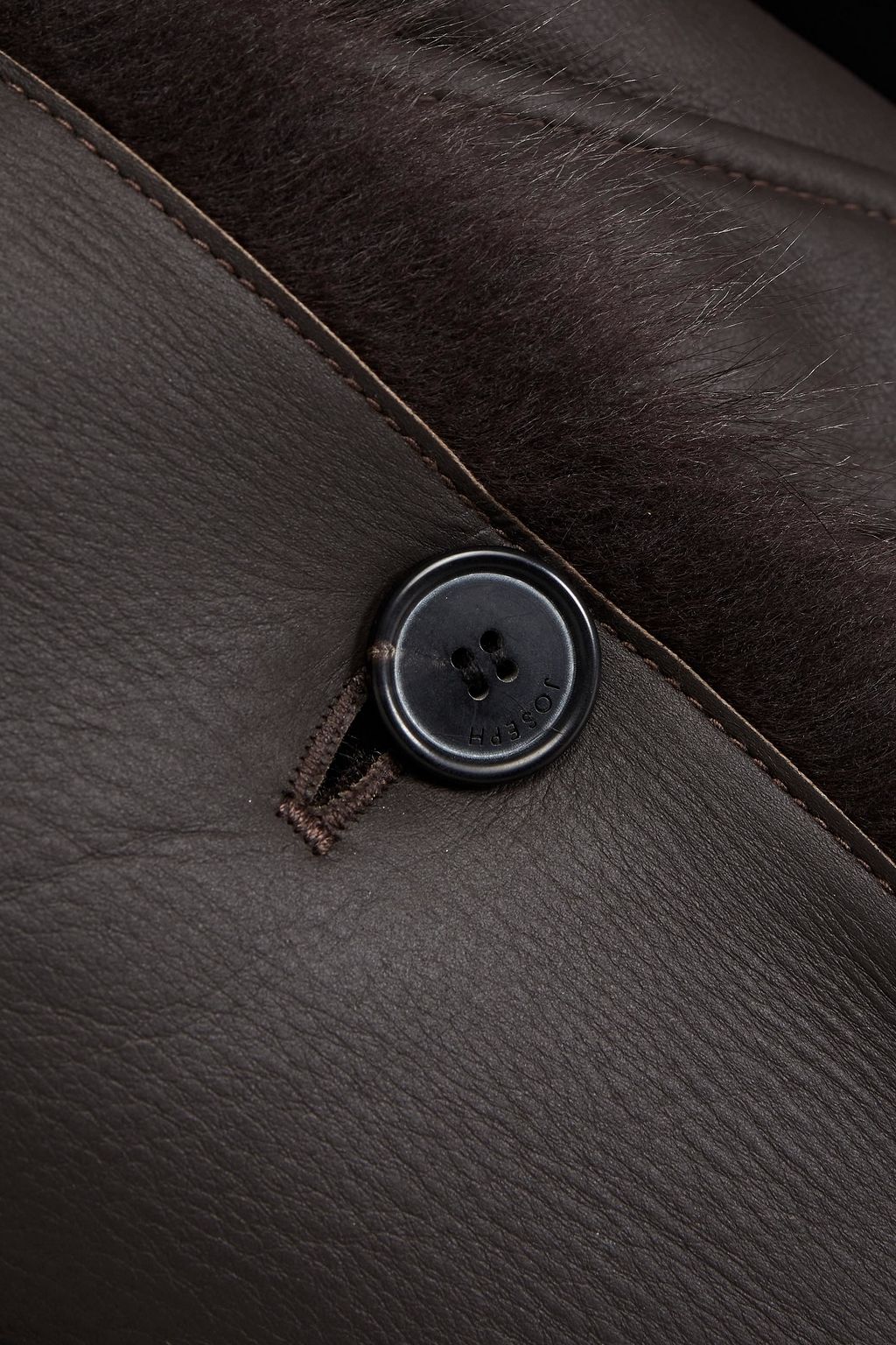 JOSEPH Cree shearling trench coat