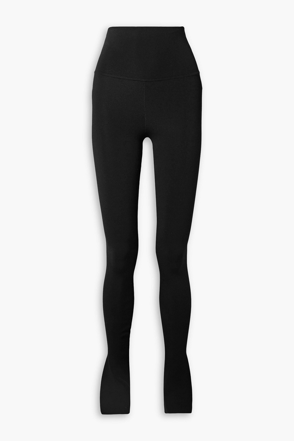 Khaite Roonie Stretch-knit Skinny Pants In Black