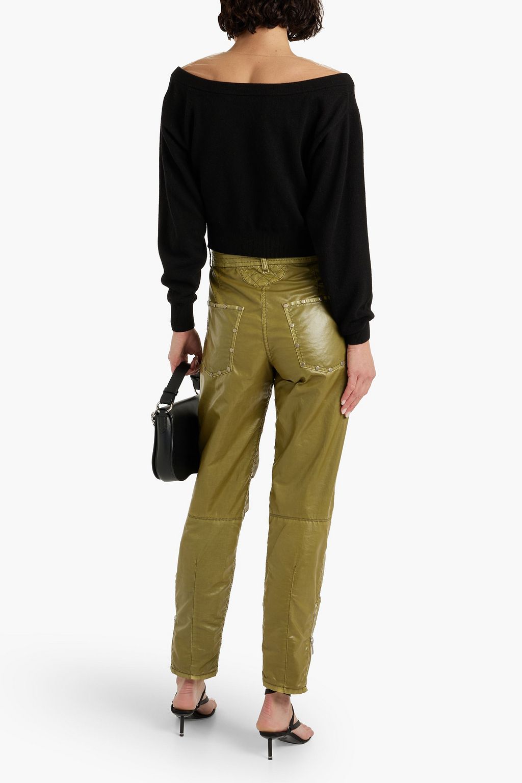 ALEXANDER WANG Tulle-paneled wool-blend sweater