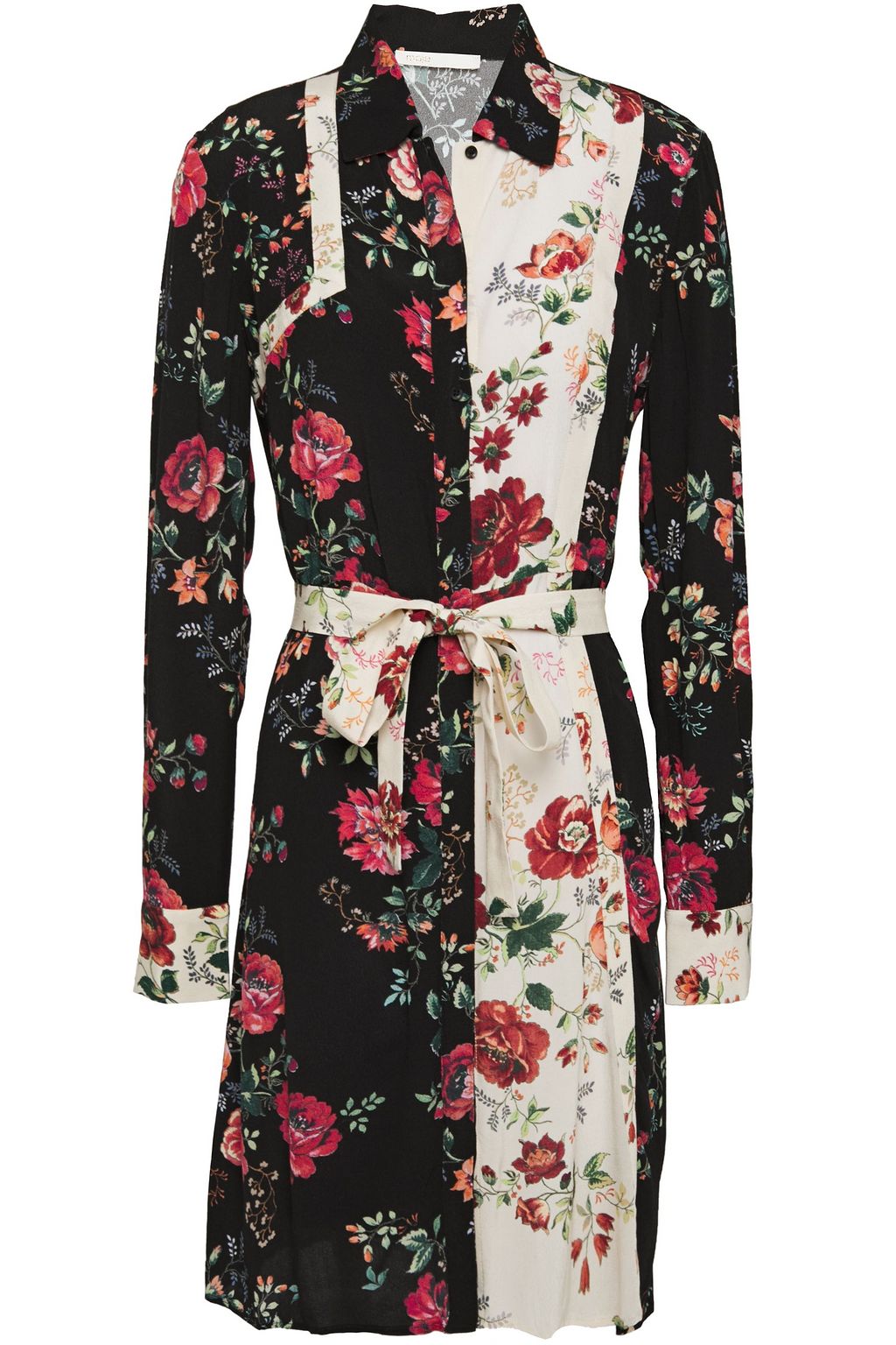 maje black floral dress