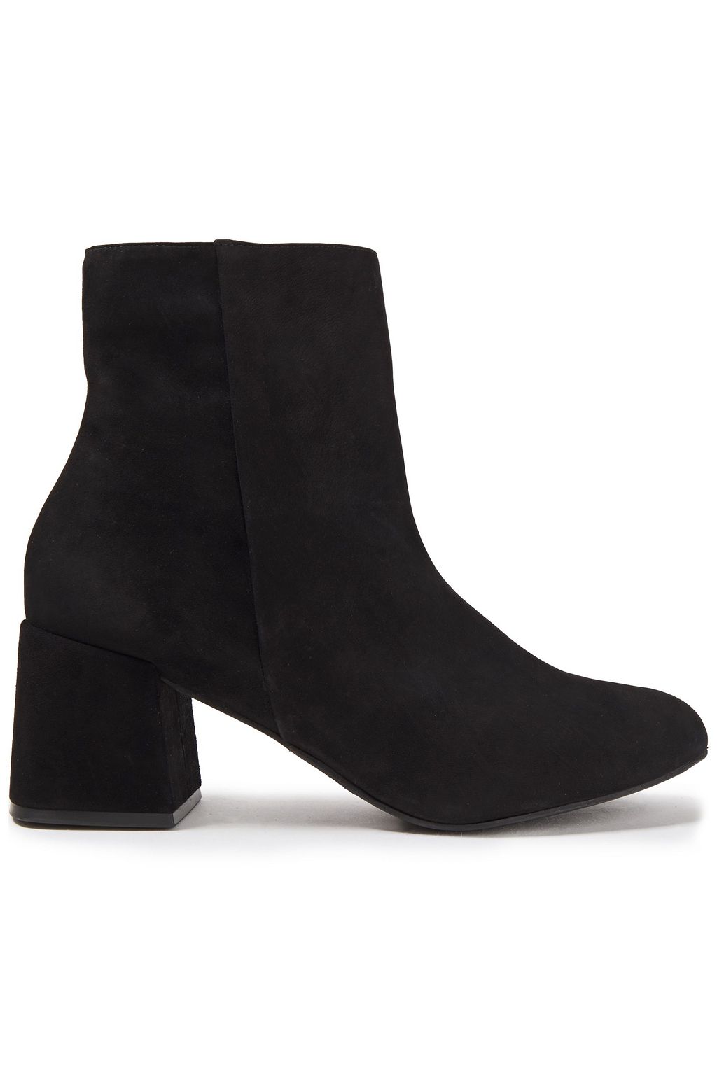 block heel black suede ankle boots