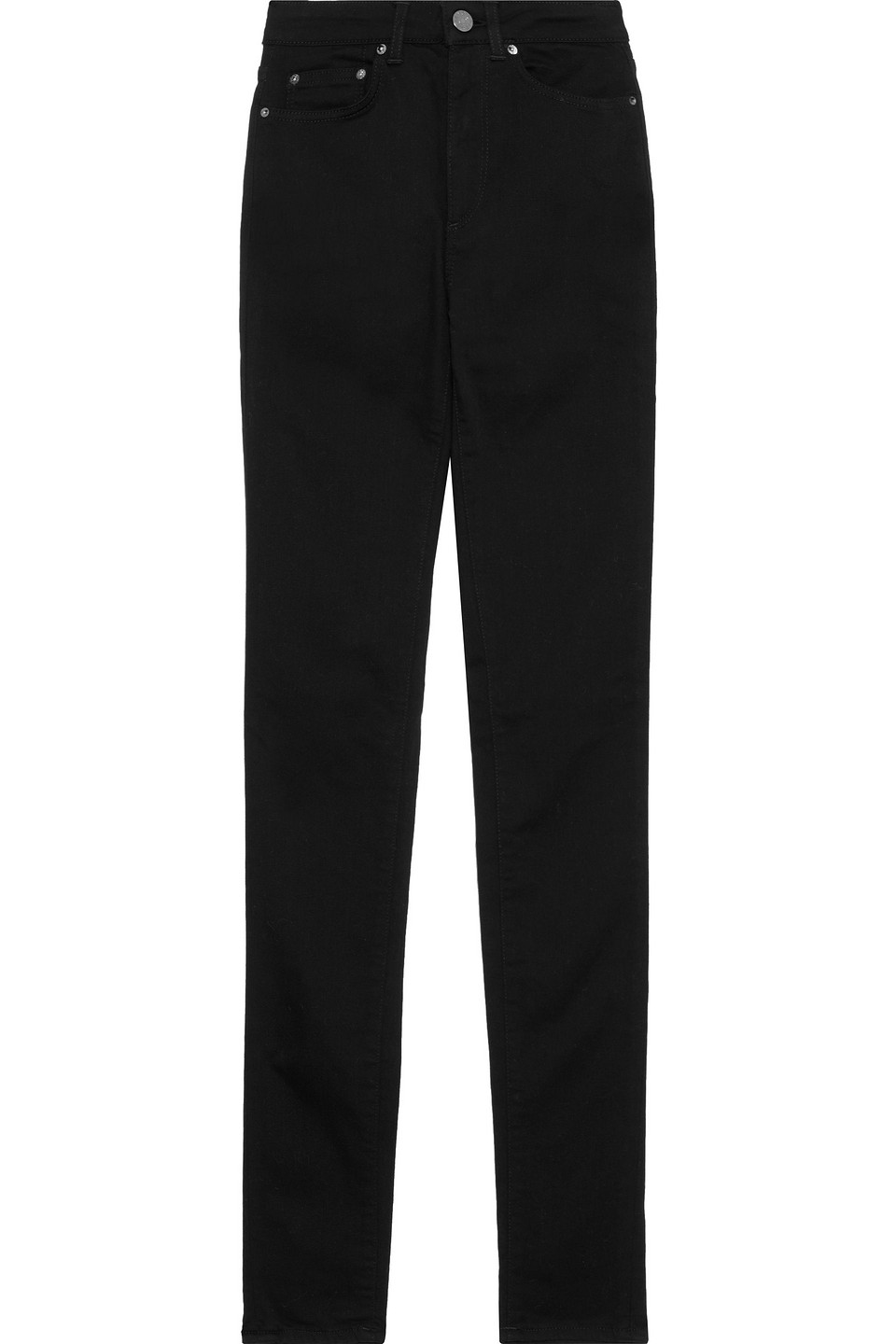 acne studios - high-rise skinny jeans - black - 24w/ 34l