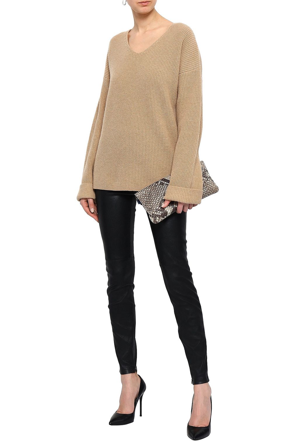 ELIE TAHARI Stretch-leather leggings