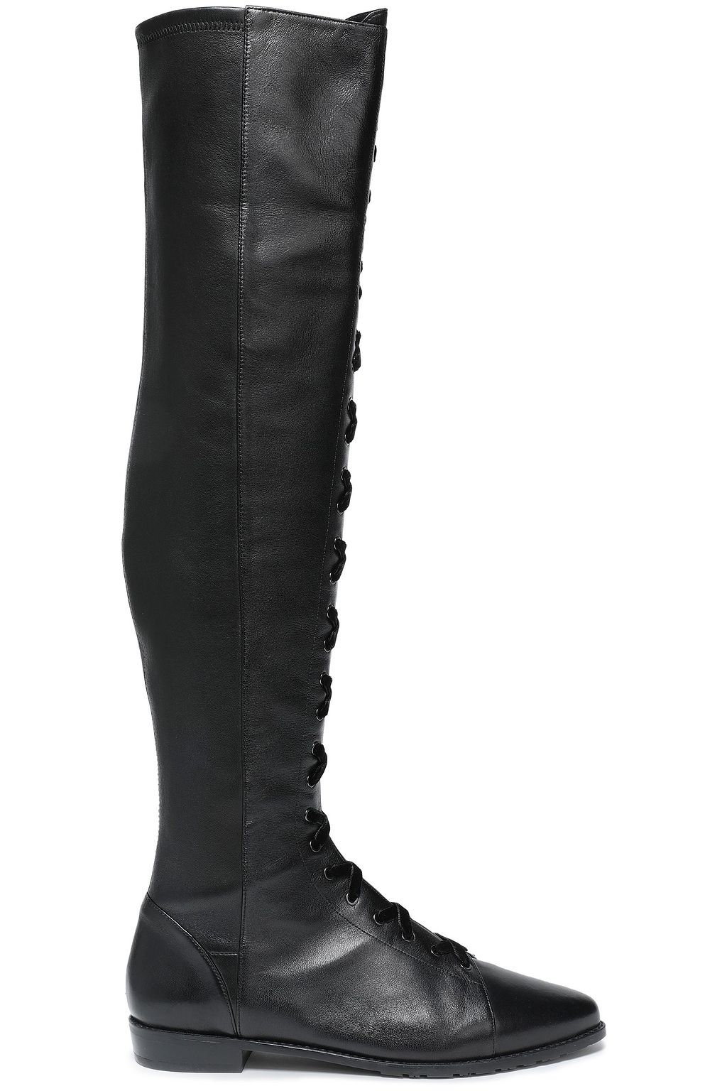 lace up over the knee flat boots