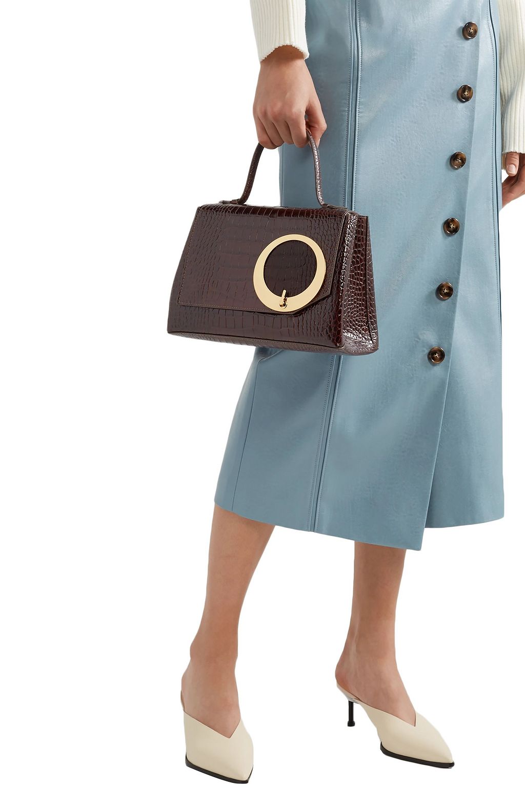 TRADEMARK Harriet croc-effect leather tote