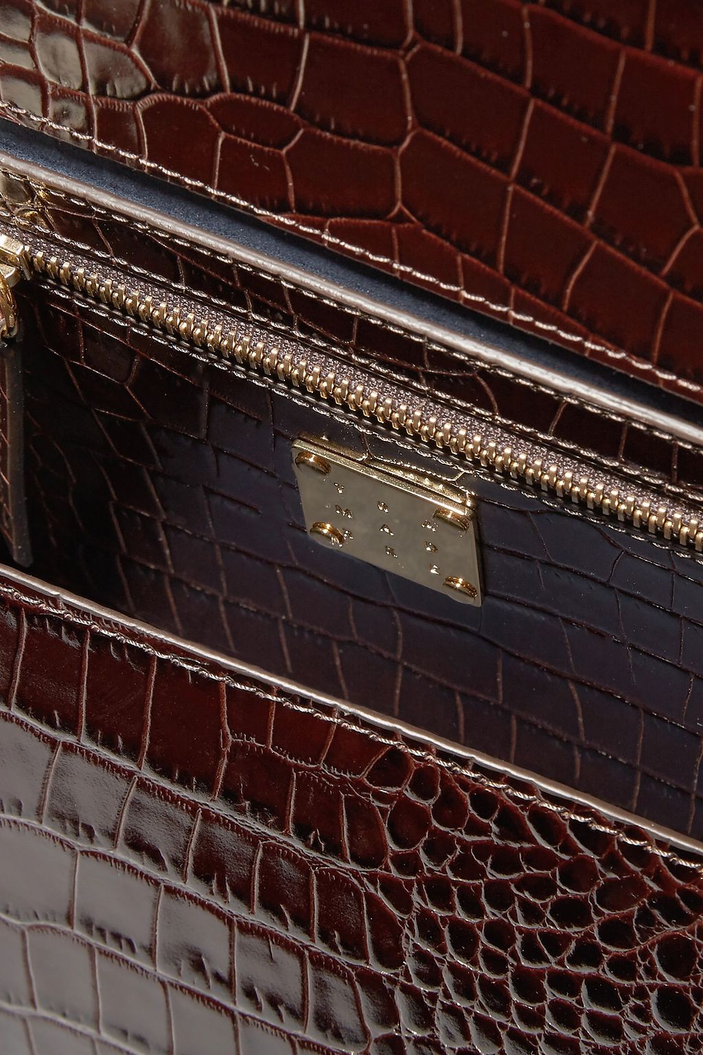 TRADEMARK Harriet croc-effect leather tote