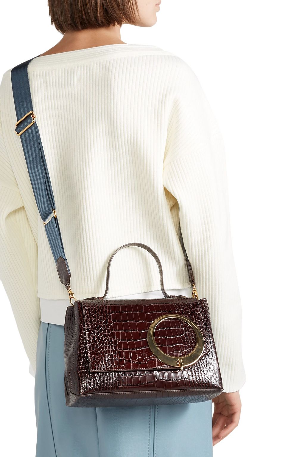 TRADEMARK Harriet croc-effect leather tote