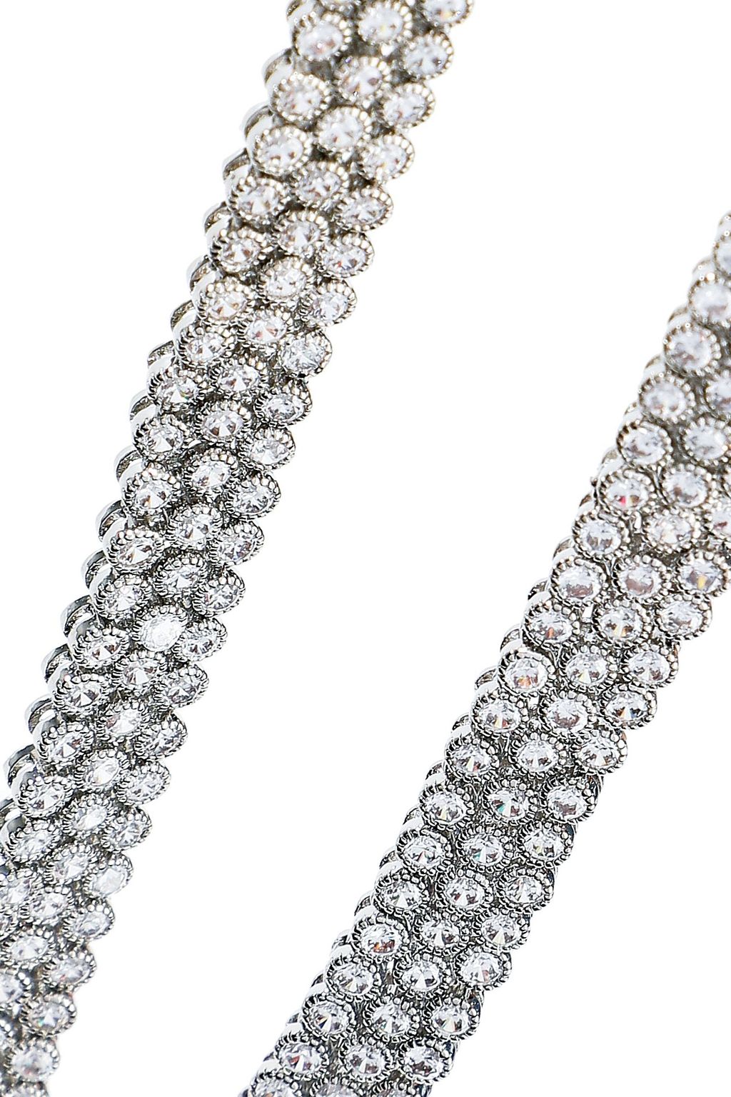 CZ BY KENNETH JAY LANE Silver-tone crystal necklace