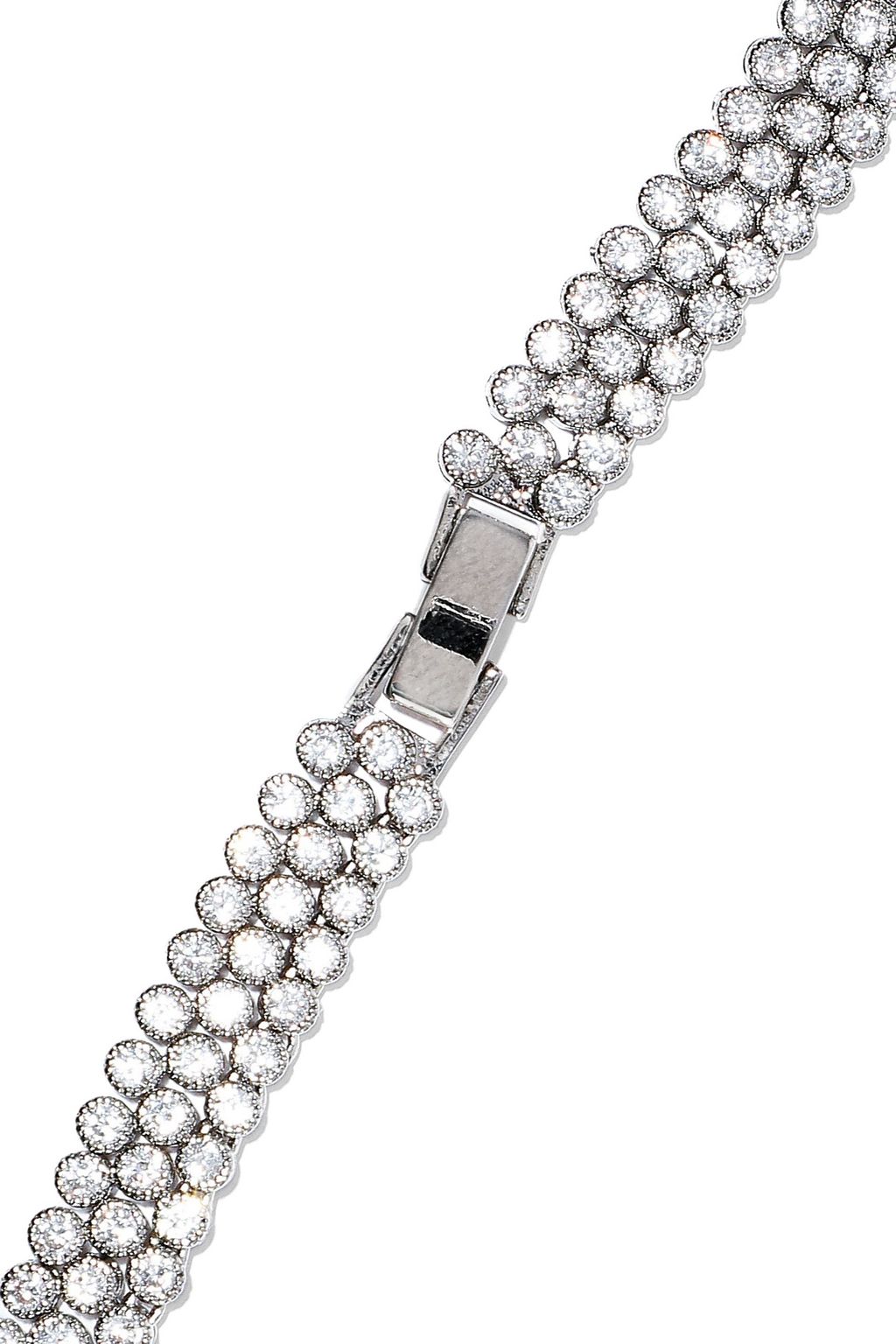 CZ BY KENNETH JAY LANE Silver-tone crystal necklace