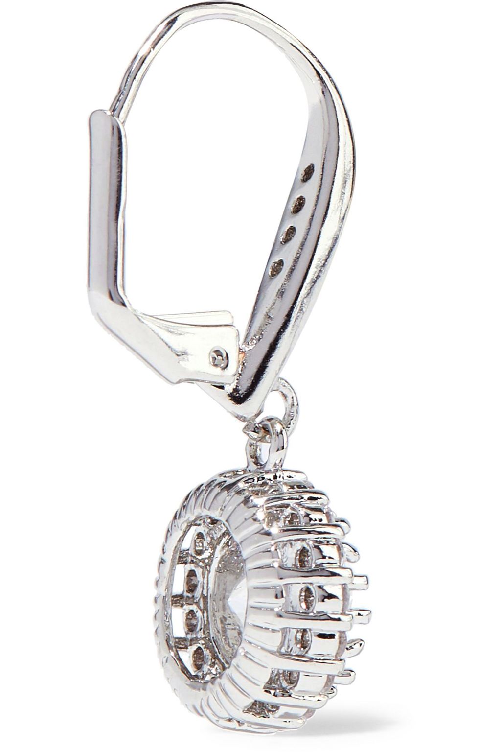 CZ BY KENNETH JAY LANE Rhodium-plated crystal earrings