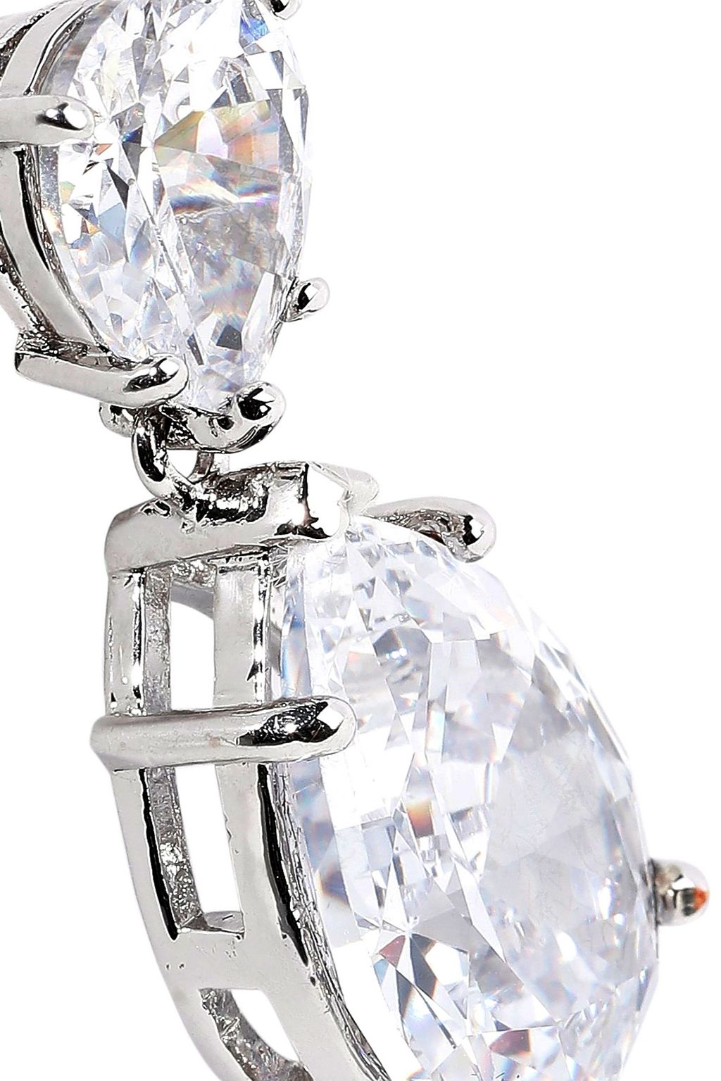 CZ BY KENNETH JAY LANE Silver-tone crystal earrings