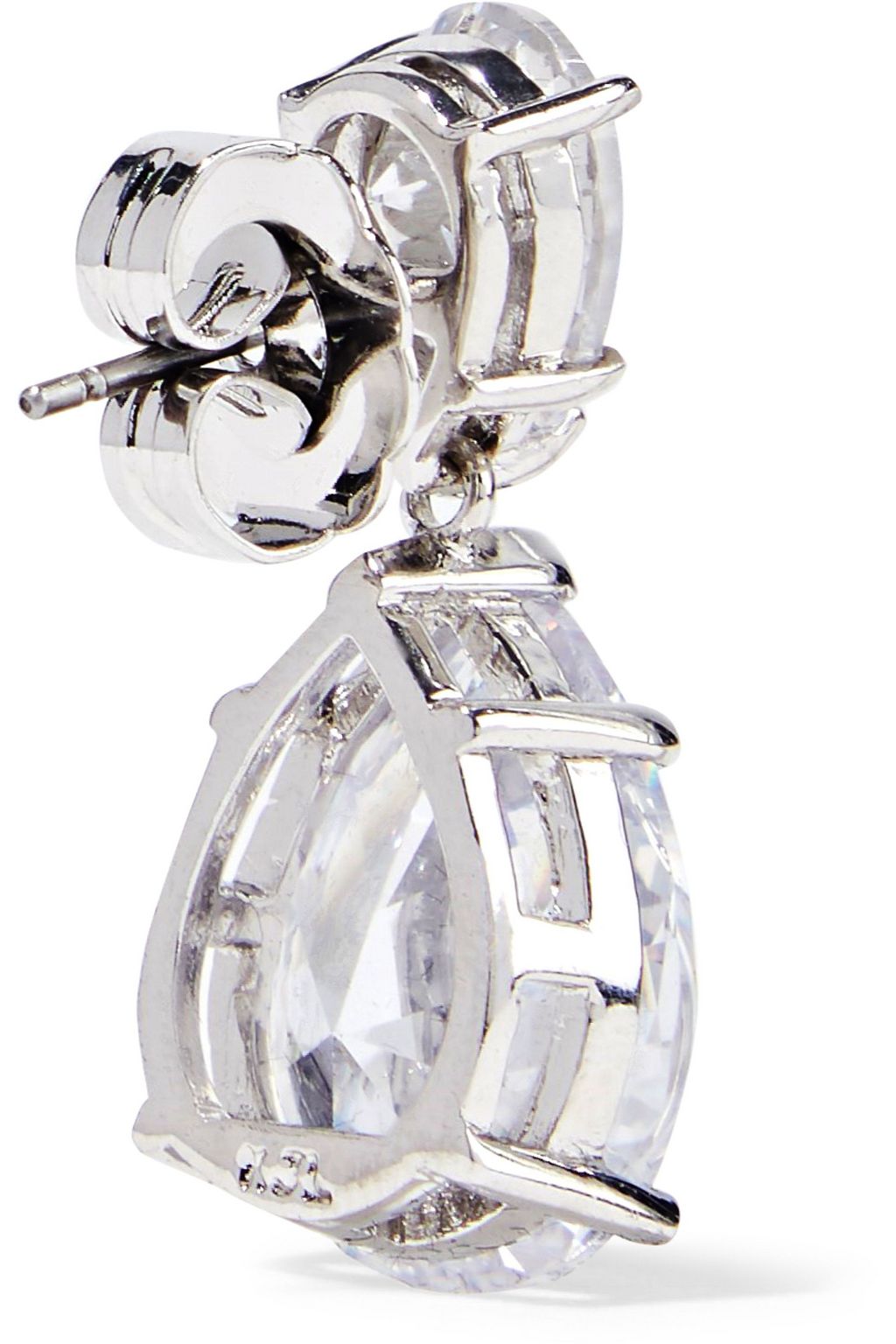 CZ BY KENNETH JAY LANE Silver-tone crystal earrings