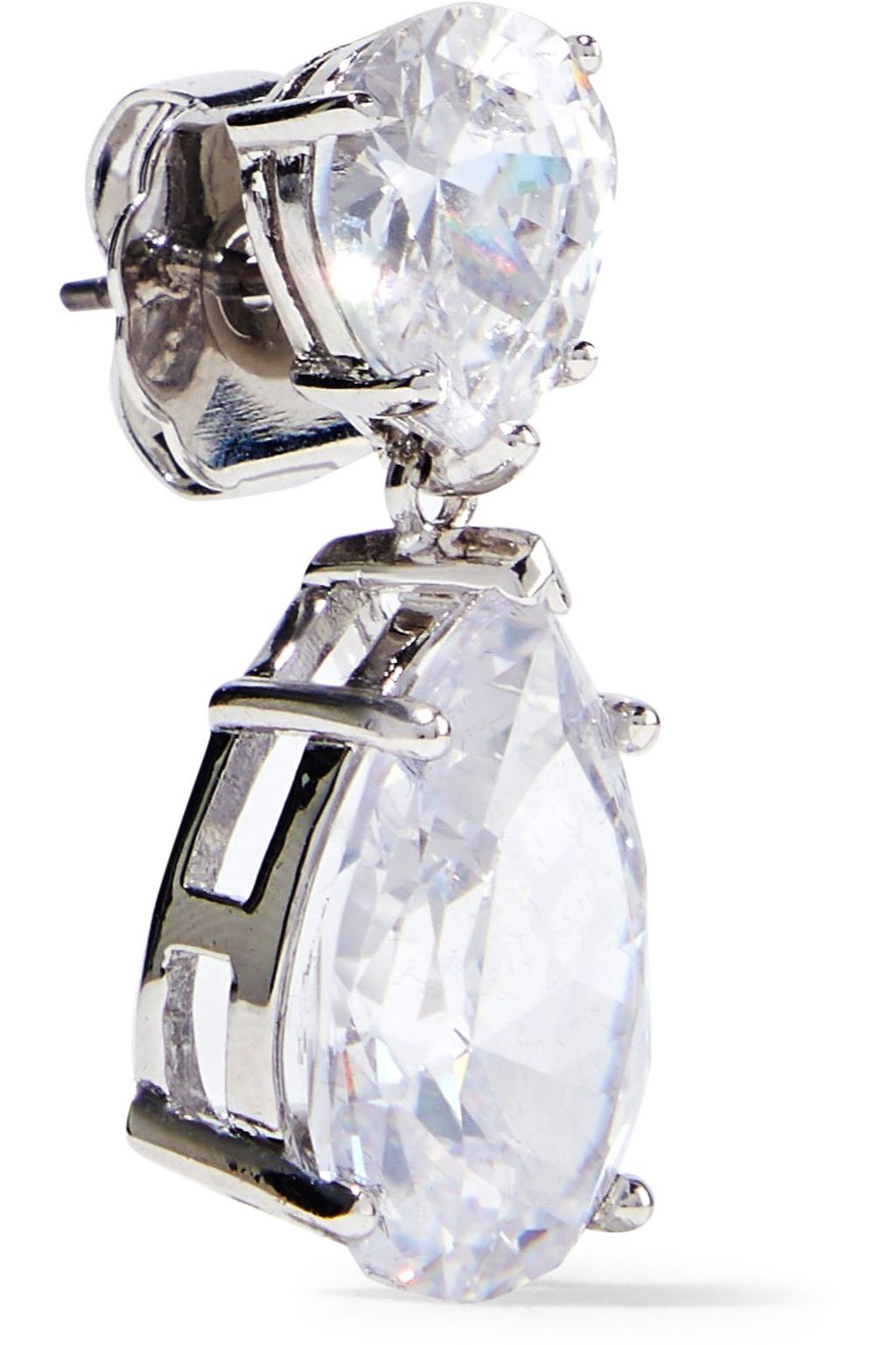 CZ BY KENNETH JAY LANE Silver-tone crystal earrings