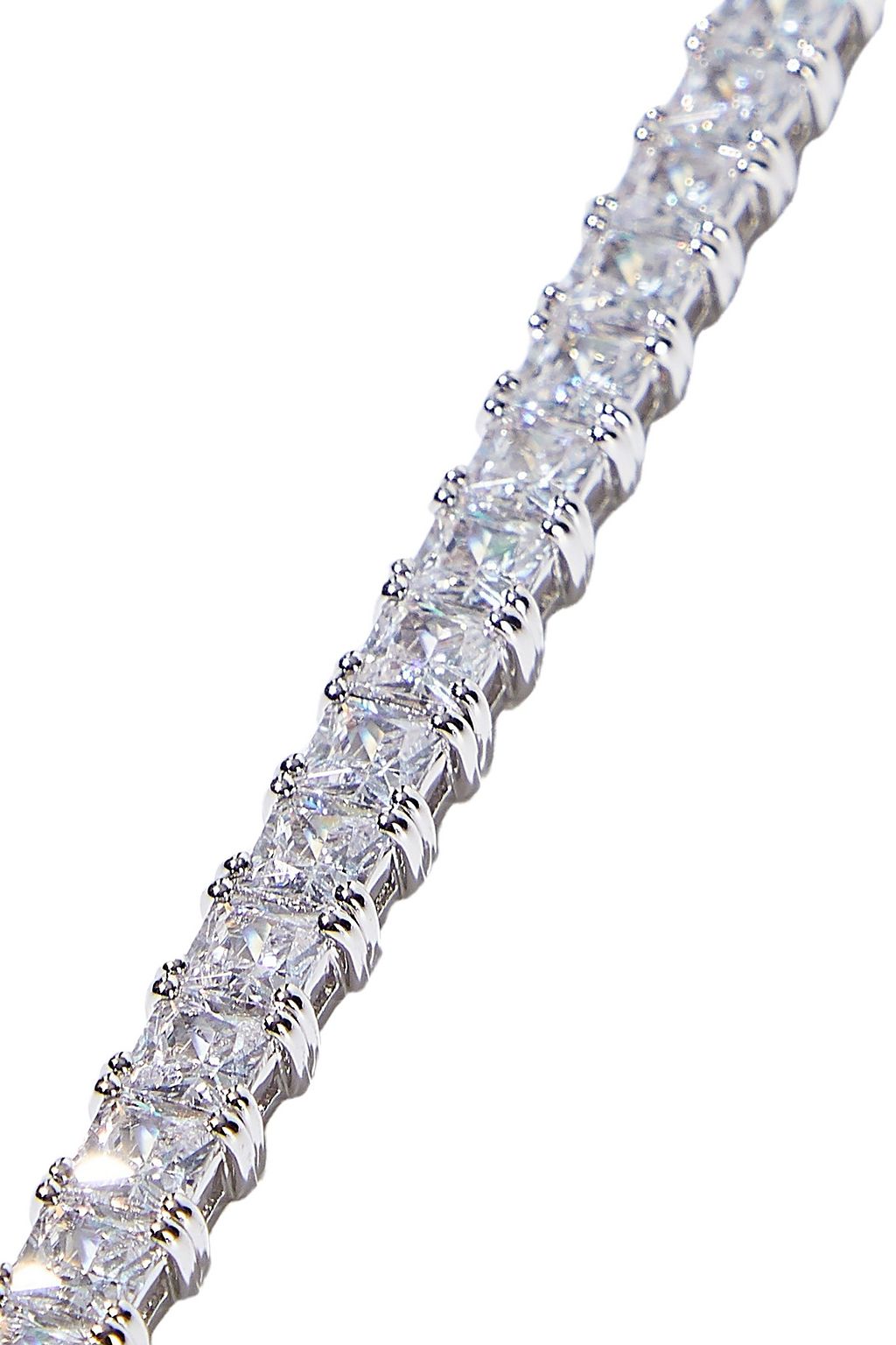 CZ BY KENNETH JAY LANE Rhodium-plated crystal bracelet