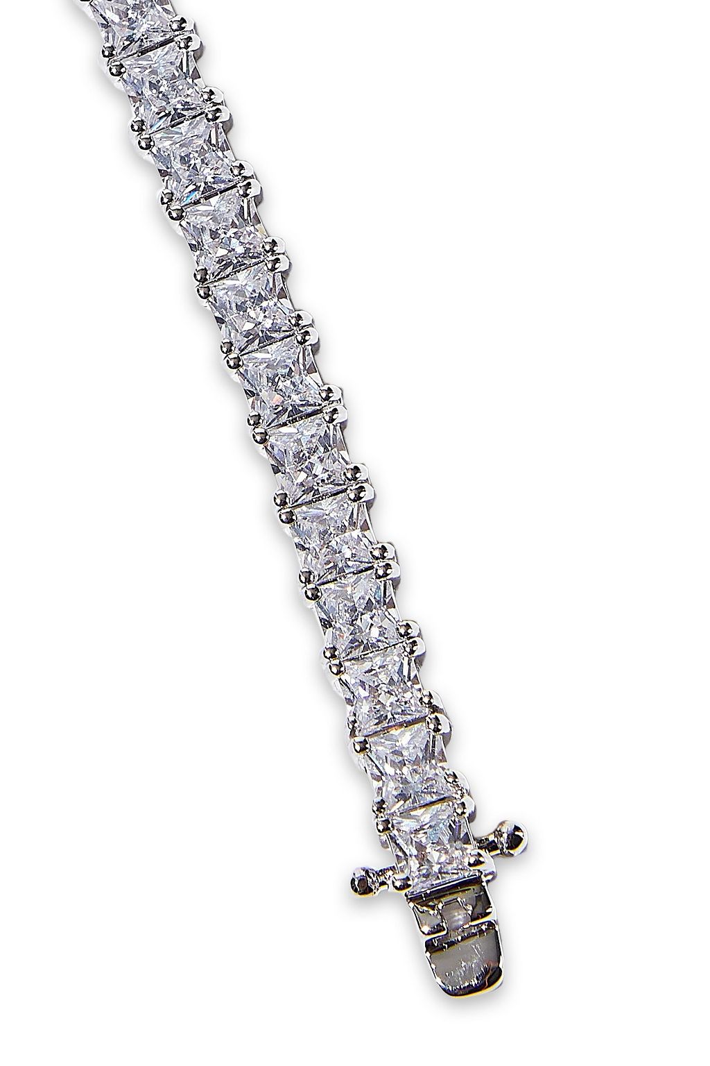 CZ BY KENNETH JAY LANE Rhodium-plated crystal bracelet