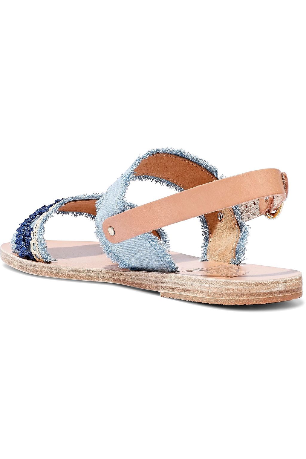 frayed denim sandals